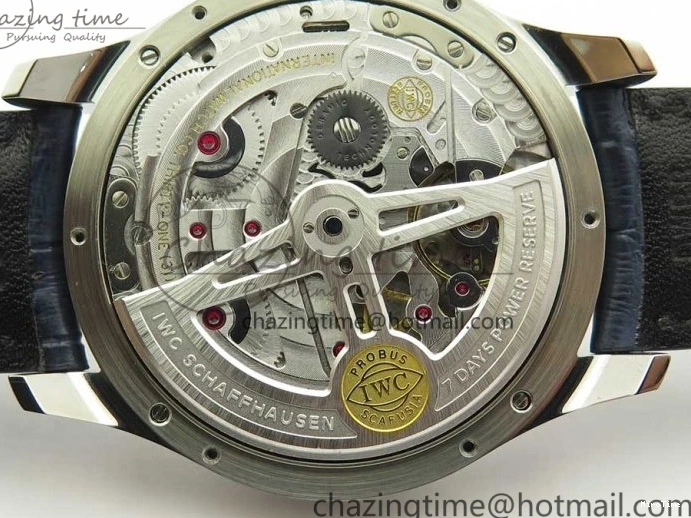 MIROTIME 0212 Affordable Portuguese Real PR Real Annual Calendar IW5035 ZF 1:1 Best Edition White Dial Blue Markers on Blue Leather Strap A 7143